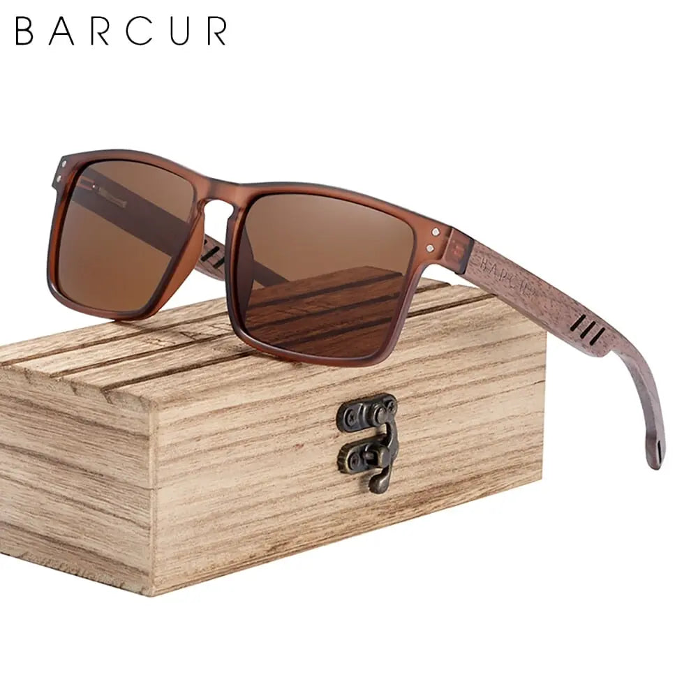 Designer Sonnenbrille Polarisierte Brillen UV400 Walnuss Holz Look Designer Sonnenbrille Polarisierte Brillen UV400 Walnuss Holz Look